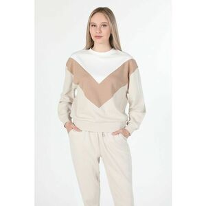 Bluza sport colorblock cu model chevron imagine