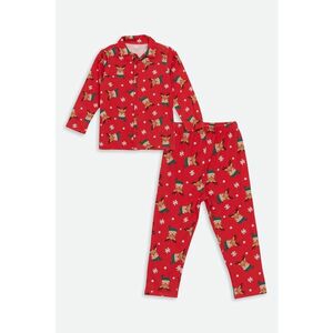 Pijama de bumbac cu tematica de Craciun imagine