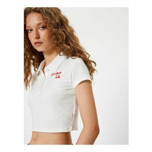 Tricou crop polo imagine