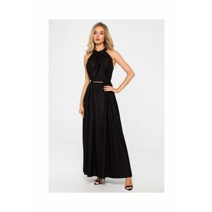 Rochie maxi evazata cu curea aurie - Poliester imagine