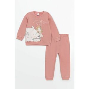 Set de bluza de trening cu imprimeu si pantaloni - 2 piese imagine