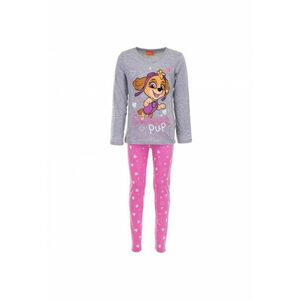 Pijama copii - pentru fetite - cu maneca lunga - bluza gri - imagine