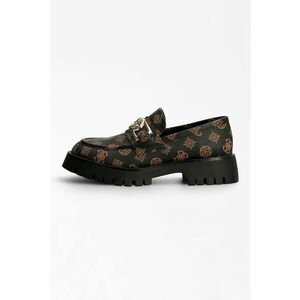 Pantofi loafer de piele cu model monograma imagine