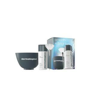 Set Dermalogica Smooth + Brighten Pudra exfolianta Daily Microfoliant - 74 g + Pensula Multi Face Masque Fan + Bol de mixare din plastic - gri imagine