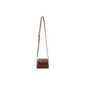 Geanta crossbody de piele cu inchidere cu capsa imagine