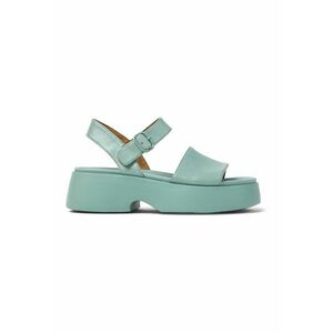 Demi-Wedge Leather Sandals With Buckle imagine