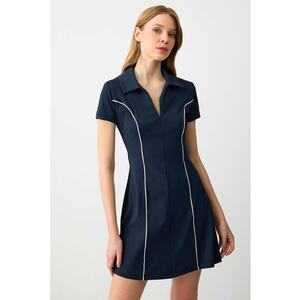 Rochie polo mini cu decolteu in V imagine