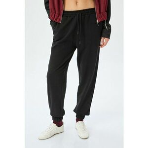 Pantaloi de trening cu model uni si snur imagine