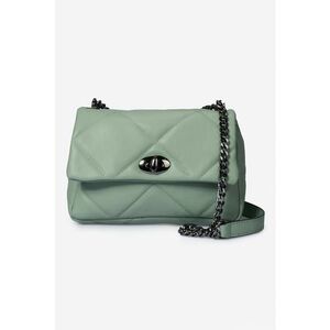 Geanta crossbody de piele cu aspect matlasat imagine