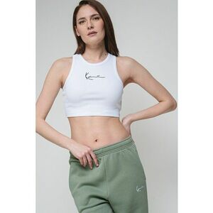 Top crop striat cu logo imagine