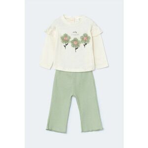 Set de bluza de bumbac si pantaloni - 2 piese imagine