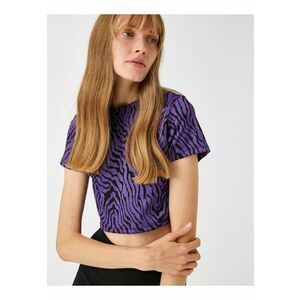 Top crop cu animal print imagine