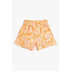 Pantaloni scurti din amestec de in cu imprimeu floral imagine