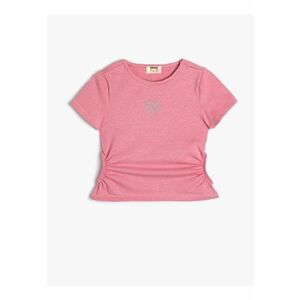 Tricou crop cu decupaje laterale imagine