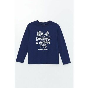 Bluza din bumbac cu imprimeu text imagine