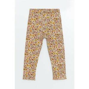 Pantaloni din amestec de bumbac cu model floral imagine