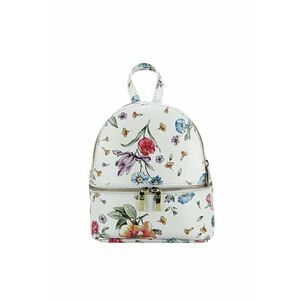 Rucsac din piele naturala cu imprimeu floral Ana 122 12148 imagine