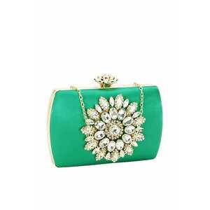 Geanta clutch cu brosa BRS-210 06 Verde 12605 imagine