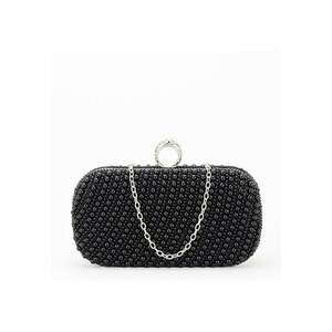 Geanta clutch negru cu perle BYH863 06 15436 imagine