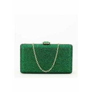 Geanta clutch verde cu pietricele BJH-715 06 15427 imagine