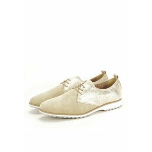 Pantofi oxford din piele naturala bej Selena 01 10055 imagine