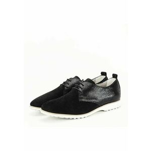 Pantofi oxford din piele naturala negri Selena 01 10051 imagine