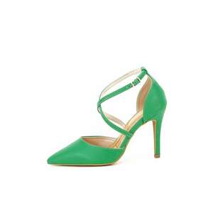 Pantofi verde crud cu toc cui Zoe 04 7622 imagine