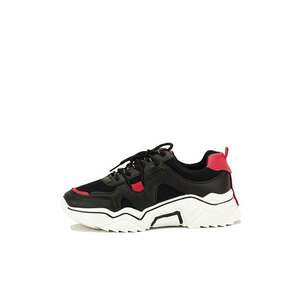 Sneakers negru cu rosu Ioana M2 6299 imagine