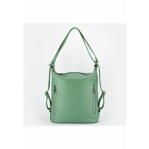 Rucsac verde menta din piele naturala 2 in 1 Lucia 121 15853 imagine