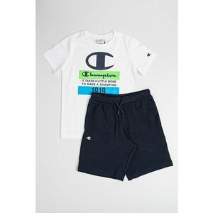 Set de tricou si pantaloni scurti din bumbac cu imprimeu logo - 2 piese imagine