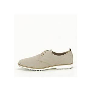 Pantofi oxford din piele naturala bej Roxana 01 10039 imagine