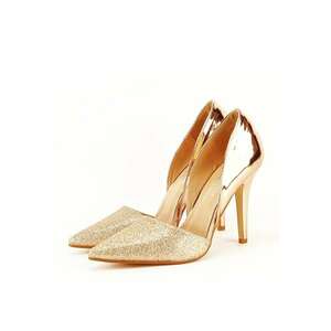 PANTOFI CHAMPAGNE DECUPATI MEGAN 04 992 imagine