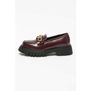 Pantofi loafer de piele ecologica cu aspect lacuit imagine