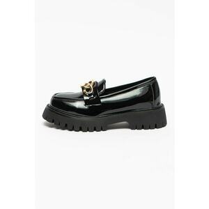 Pantofi loafer de piele ecologica cu aspect lacuit imagine