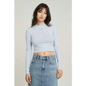 Bluza crop slim fit de bumbac organic imagine