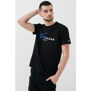 Tricou cu decolteu la baza gatului si imprimeu logo imagine