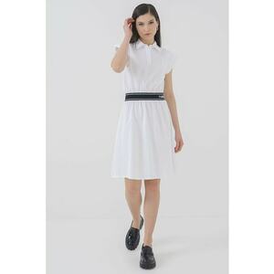 Rochie mini evazata cu guler polo imagine