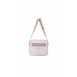 Geanta crossbody de piele ecologica cu model si bareta cu logo imagine