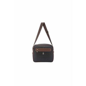 Geanta crossbody de piele ecologica cu model si bareta cu logo imagine