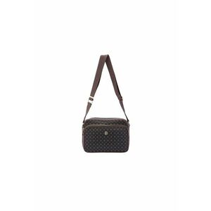 Geanta crossbody de piele ecologica cu model si bareta cu logo imagine