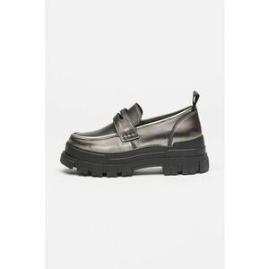 Pantofi loafer demi-wedge de piele ecologica imagine