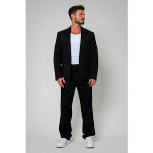 Costum Oversized sacou si pantalon lung Black 13451 imagine