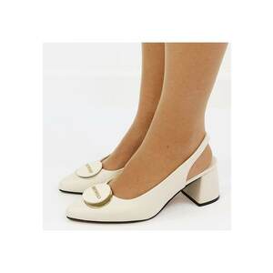 Pantofi crem eleganti din piele naturala BY6887-2 03 16850 imagine