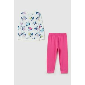 Set de bluza cu decolteu la baza gatului si pantaloni - 2 piese imagine