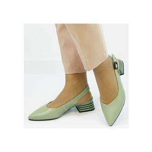 Pantofi verde fistic comozi din piele naturala BY6888-1 01 16879 imagine