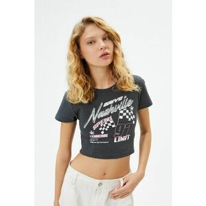 Tricou crop slim fit imagine