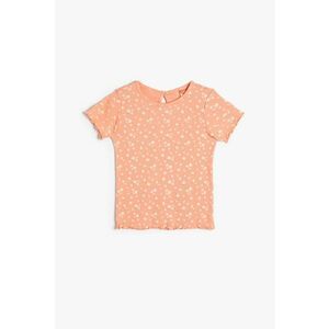 Tricou de bumbac cu model floral imagine