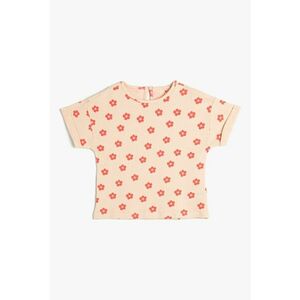 Tricou de bumbac cu imprimeu floral imagine