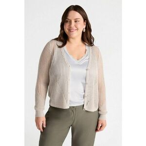 Cardigan tricotat cu model cu perforatii imagine