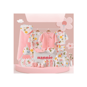 Set pentru bebelusi - roz - 24 de piese - model cu flori imagine